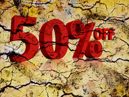 50 percent offの写真素材