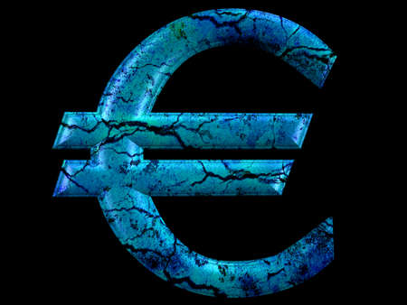 Grunge Euro symbolの写真素材