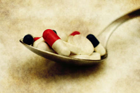 Grunge pills concept