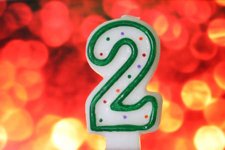 Number two candleの写真素材