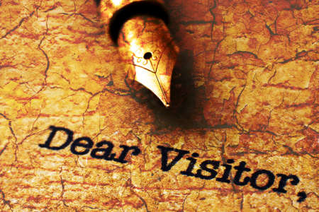 Dear visitorの写真素材
