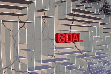 Goal maze conceptの写真素材