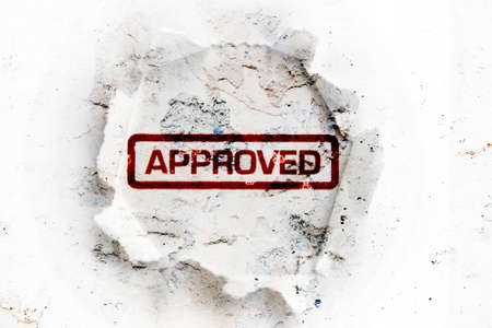 Approved paper holeの写真素材