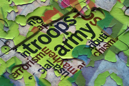 Troops army puzzle conceptの写真素材