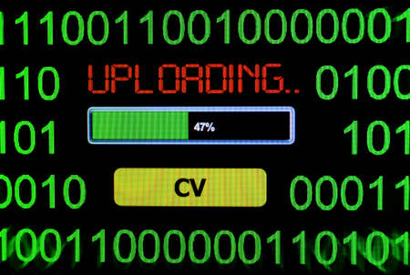 Uploading CV conceptの写真素材