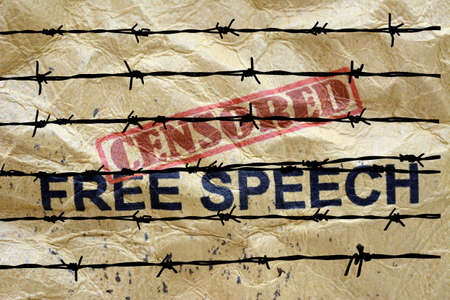 Censored free speechの写真素材