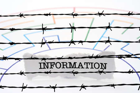 Information text on mazeの写真素材