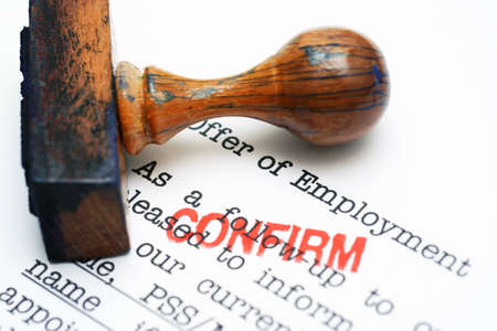 Offer of employment - confirmの写真素材
