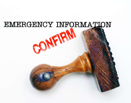 Emergency information - confirmの写真素材