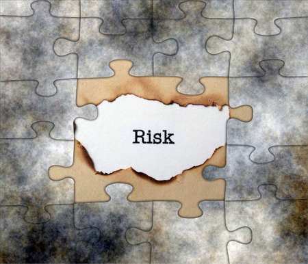 Risk puzzle conceptの写真素材