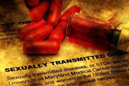 Sexually transmitted disease grunge conceptの写真素材