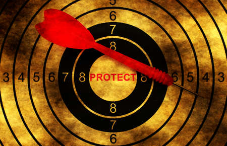Protect grunge  targetの写真素材