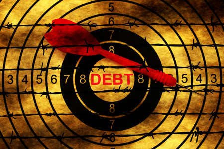Debt target against barbwire