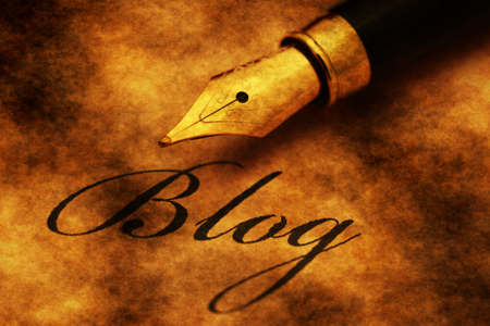 Writing blogの写真素材