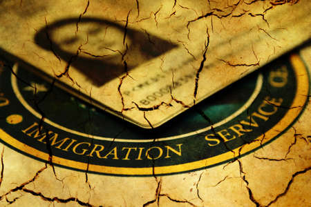 Immigration service grunge conceptの写真素材