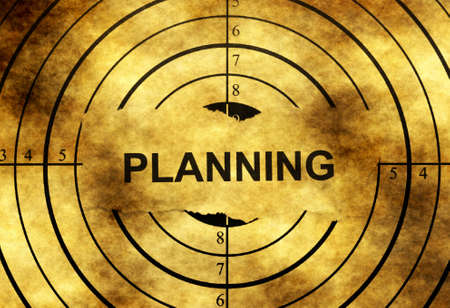 Planning grunge targetの写真素材
