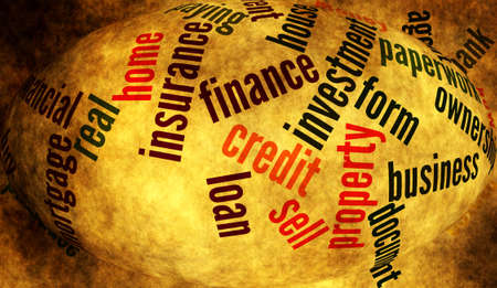 Finance word cloudの写真素材