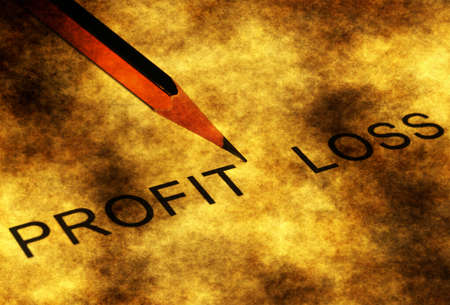 Profit or loss grunge conceptの写真素材