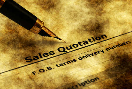 Sales quotation form grunge conceptの写真素材