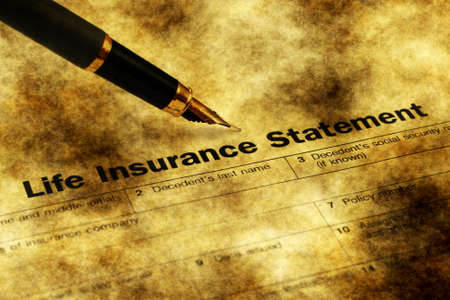 Life insurance form grunge conceptの写真素材