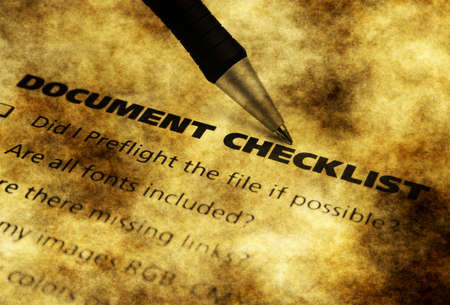 Document checklist grunge conceptの写真素材