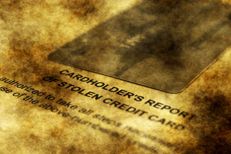 Stolen card report grunge conceptの写真素材
