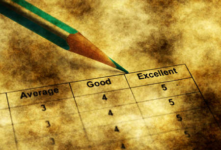 Pen on survey form grunge conceptの写真素材