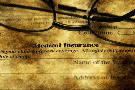 Medical insurance grunge conceptの写真素材