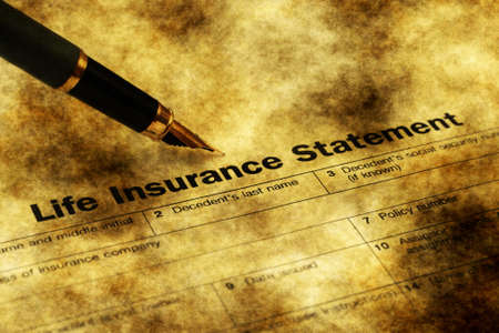 Life insurance form grunge conceptの写真素材