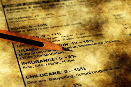 Monthly budget planの写真素材