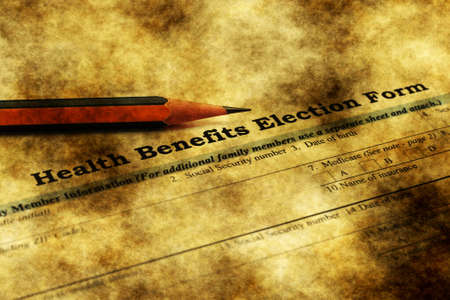 Health benefits election formの写真素材