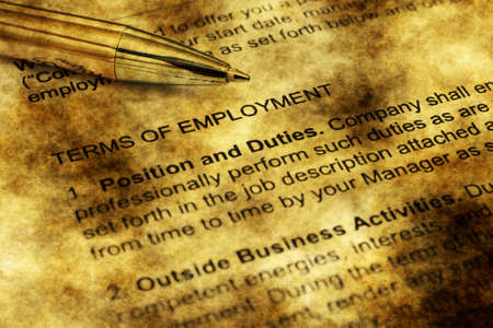 Employment contract grunge conceptの写真素材