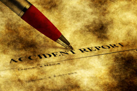 Accident report grunge conceptの写真素材