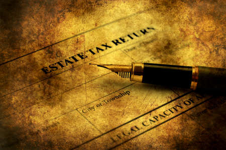 Estate tax return grunge conceptの写真素材