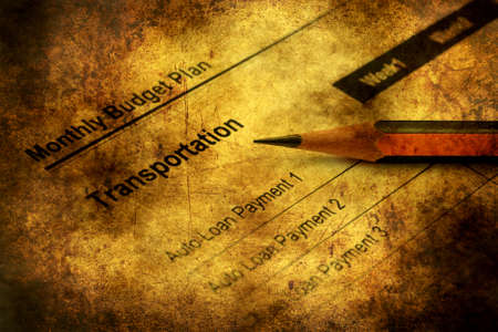 Monthly budget plan grunge conceptの写真素材