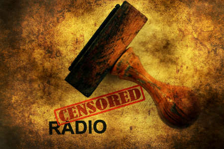 Censored radio grunge conceptの写真素材