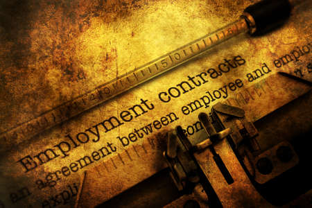 Employment contract grunge conceptの写真素材