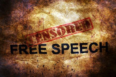 Censored free speech grunge conceptの写真素材
