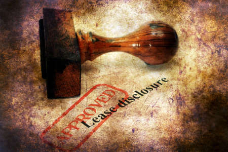 Stamp approved on Lease disclosureの写真素材