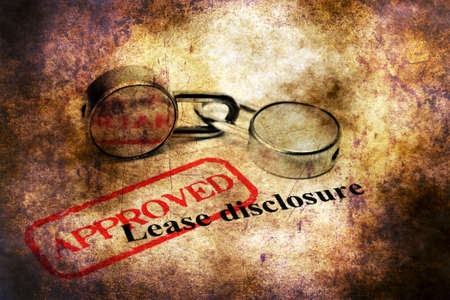Stamp approved on Lease disclosureの写真素材