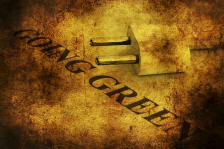 Going green grunge conceptの写真素材