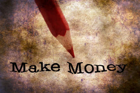 Make money grunge conceptの写真素材