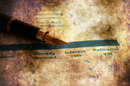 Loan application grunge conceptの写真素材