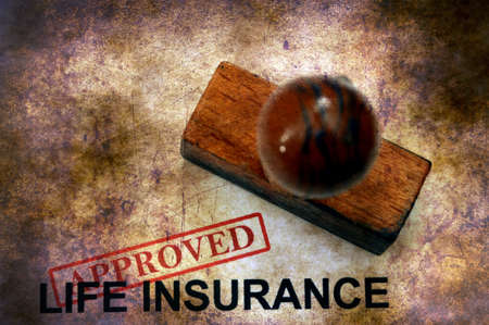 Life insurane - approved grunge conceptの写真素材