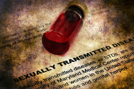 Sexually transmitted diseases grunge conceptの写真素材