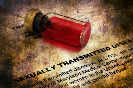 Sexually transmitted diseases grunge concept