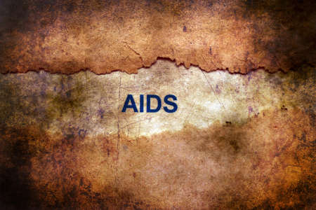 Aids text on torn paper grunge conceptの写真素材