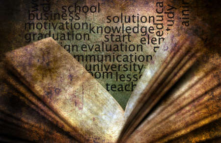 Book and knowledge grunge  conceptの写真素材