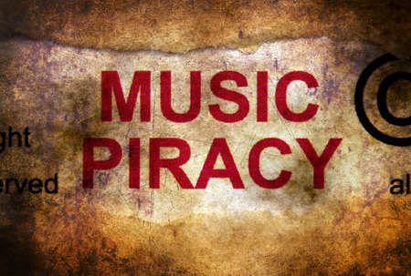 Music piracy grunge conceptの写真素材