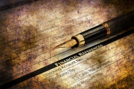 Financial references grunge conceptの写真素材